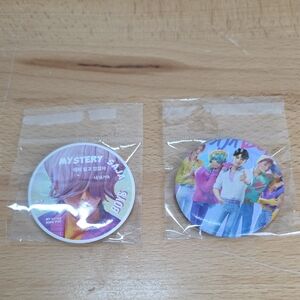Saja Colorful K-Pop Round Pin Set — Purple & Multicolor 2
